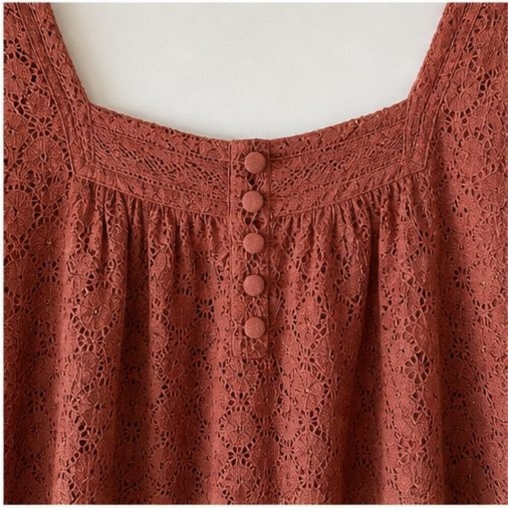 Rust Peplum Top - Picture 4 of 6